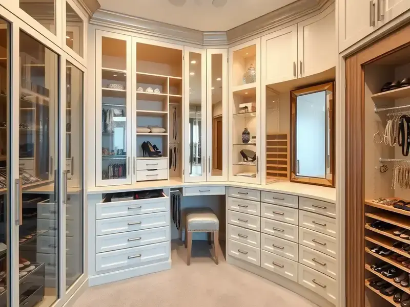 Beautiful custom closet interior design showcase