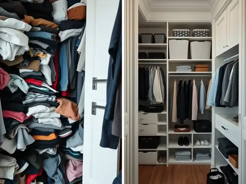 Custom closet system transformation
