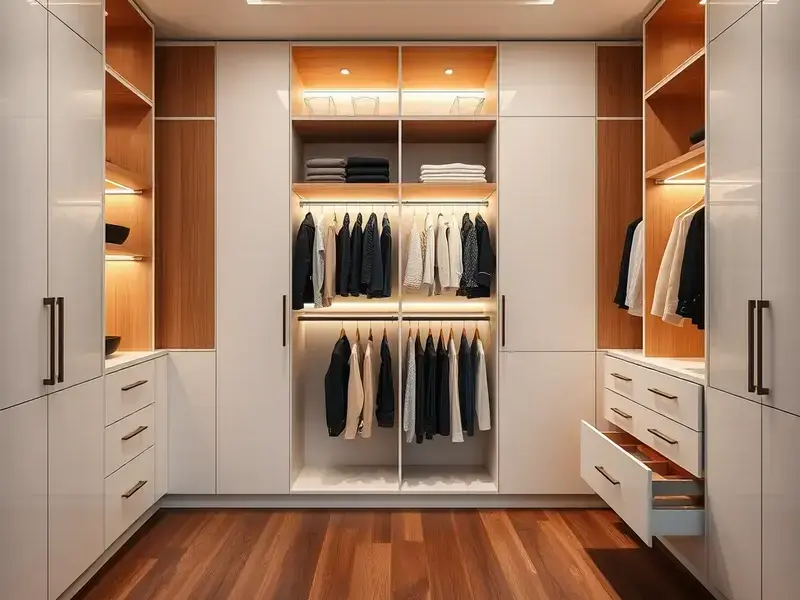 Modern custom closet system